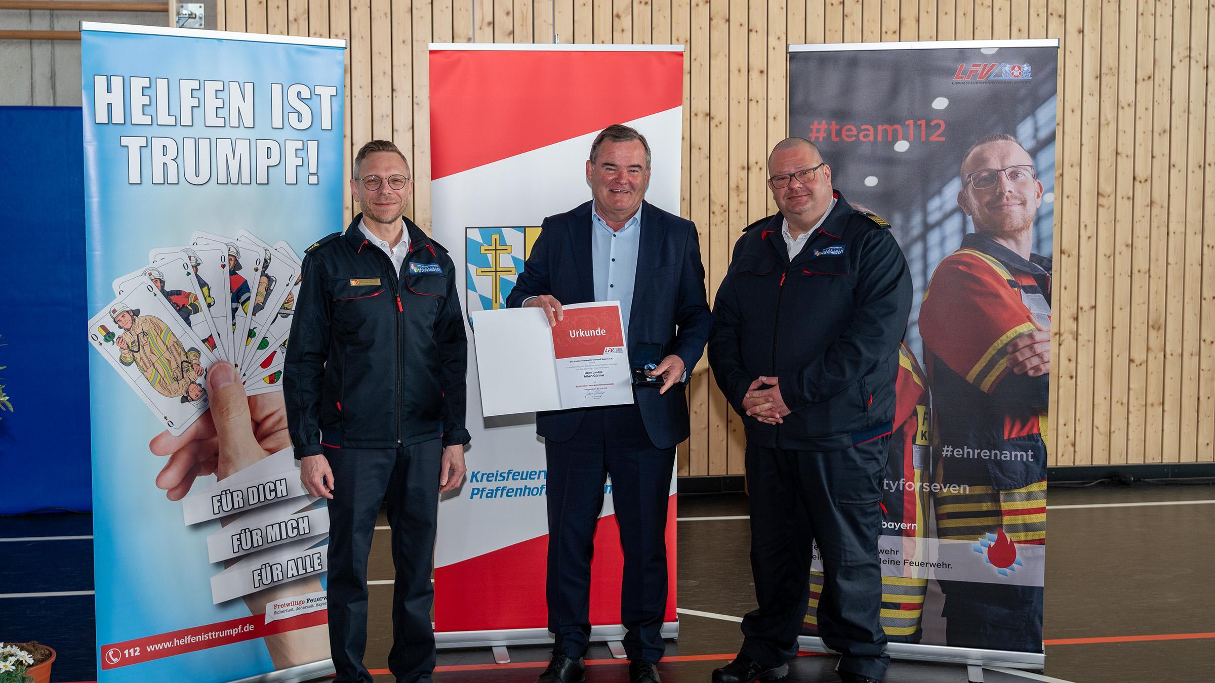 Steffen Kill, Landrat Albert Gürtner, KBR Christian Nitschke (1)