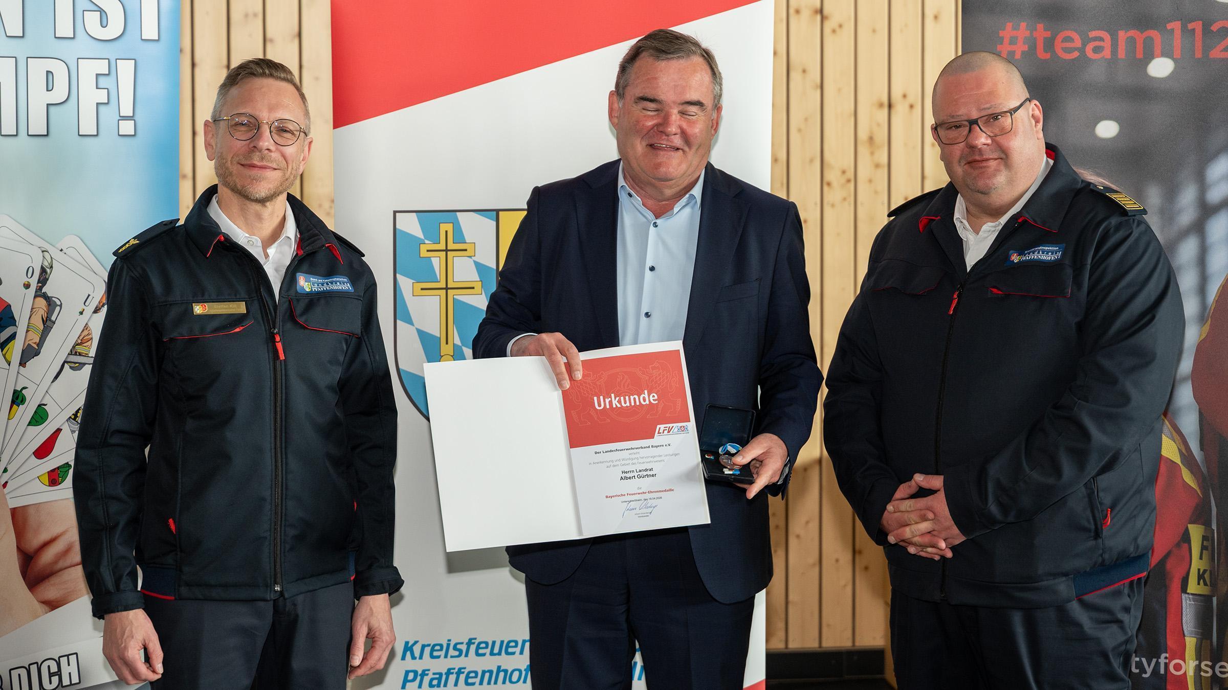 Steffen Kill, Landrat Albert Gürtner, KBR Christian Nitschke