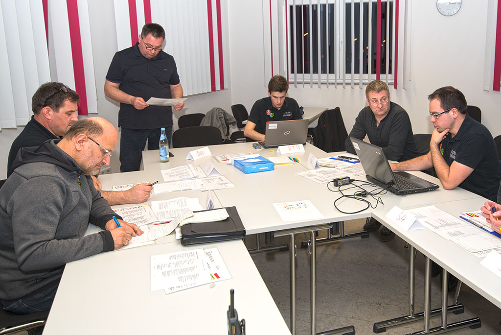 Der Stab bei der Arbeit
